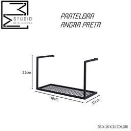 Nicho Prateleira Metal Estilo Industrial Organizador Angra - 3
