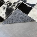 Ver imagem 3 de Tapete de couro preto branco malhado 0,60x1,80 s/b pç 10x10