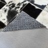 Tapete de couro preto branco malhado 0,60x1,80 s/b pç 10x10 - 3