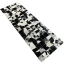Ver imagem 2 de Tapete de couro preto branco malhado 0,60x1,80 s/b pç 10x10