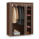 Ver imagem 1 de Guarda Roupa Cabideiro 5 Prateleira Organizadora Bolsa Sapato Lencol Toalha Praia Casa Closet Marrom