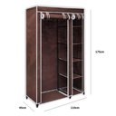 Ver imagem 6 de Guarda Roupa Cabideiro 5 Prateleira Organizadora Bolsa Sapato Lencol Toalha Praia Casa Closet Marrom