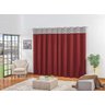 Cortina 2,90 m x 1,80 m Domus Tecido Jacquard e Oxford:Vermelho - 1