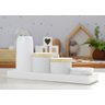 Kit Higiene Bebê Moderno Porcelanas Bandeja Mdf Térmica K013 - Branco - 1
