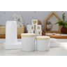 Kit Higiene Bebê Moderno Porcelanas Bandeja Mdf Térmica K013 - Branco - 10
