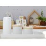 Kit Higiene Bebê Moderno Porcelanas Bandeja Mdf Térmica K013 - Branco - 9