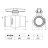 Registro de Esfera Roscavel 2.1/2" Viqua 1030207 - 3
