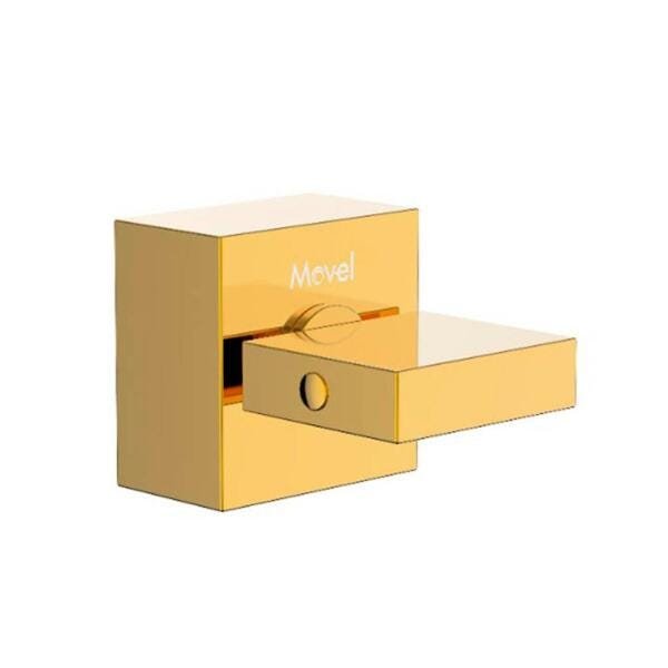 Acabamento Registro Quadrado Lux Base Deca Dourado Gold - 1