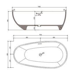 Banheira de Imersão Concreto Doha 1700 Cinza - 3 Banheira de Imersão Concreto Doha 1700 Cinza - 3