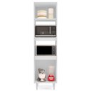 Ver imagem 4 de Paneleiro Cozinha Torre Quente 56cm Colorado Branco/preto - Lumil Móveis