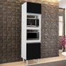 Paneleiro Cozinha Torre Quente 56cm Colorado Branco/preto - Lumil Móveis - 2