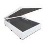 Cama Box Baú Solteirão 110x188x0,40 Inteiriço Premium Corino Branco - 2