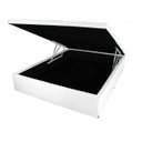 Ver imagem 1 de Cama Box Baú Solteirão 110x188x0,40 Inteiriço Premium Corino Branco