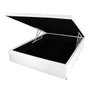 Cama Box Baú Solteirão 110x188x0,40 Inteiriço Premium Corino Branco - 1