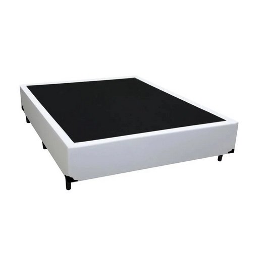 Base Cama Box Premium Solteirão King 096x203x032 Corino Branco - 1