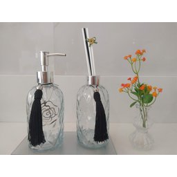 Kit para Lavabo Difusor com Varetas Saboneteira Vaso e Bandeja Espelhada - 5
