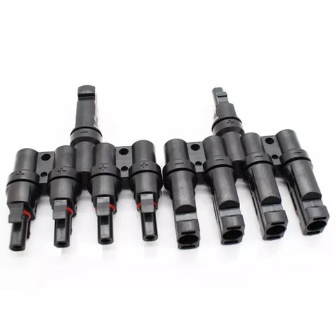 Conector Mc4 Tipo T 4 Vias 4x1 Painel Energia Solar 40a