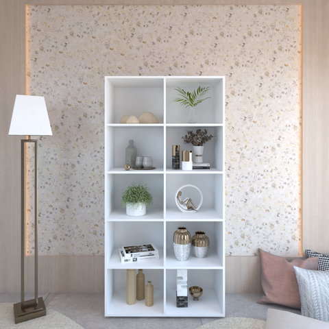 Estante com 10 Nichos Belle:branco