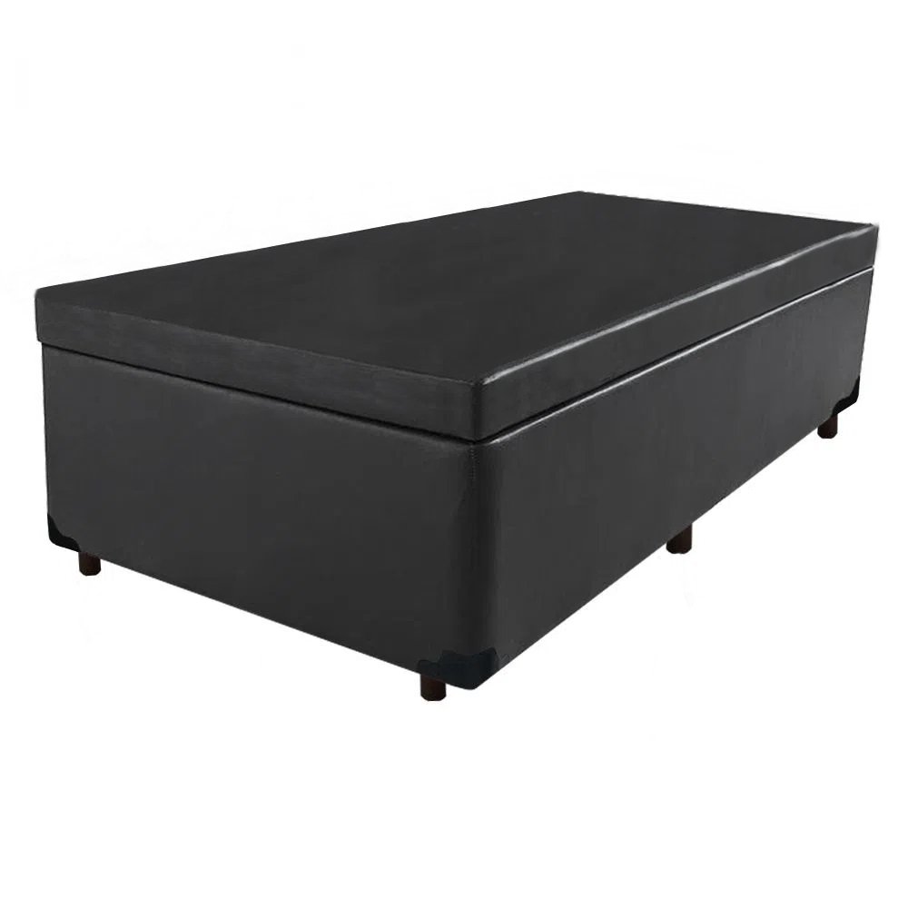 Cama Box Baú Solteiro Preto 88x188x35 - 2