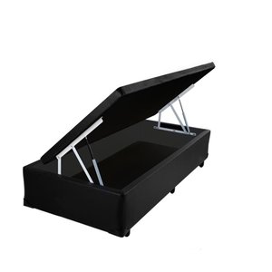 Cama Box Baú Solteiro Preto 88x188x35