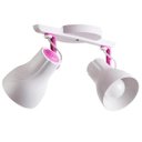 Ver imagem 1 de Spot Sobrepor Trilho Direcionável Octa Plus Branco c/ Rosa Pink 02 Lâmpadas E27 Bivolt Design Modern