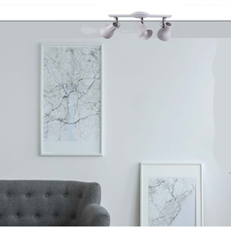 Spot Sobrepor Trilho Direcionável Octa Plus Branco c/ Cinza 03 Lâmpadas E27 Bivolt Design Moderno Qu - 3