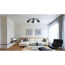 Ver imagem 2 de Spot Sobrepor Trilho Direcionável Octa Plus Preto 03 Lâmpadas E27 Bivolt Design Moderno Quarto/Sala