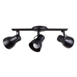 Spot Sobrepor Trilho Direcionável Octa Plus Preto 03 Lâmpadas E27 Bivolt Design Moderno Quarto/Sala - 1
