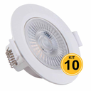 Ver imagem 1 de Kit com 10 Unidades Spots de Embutir Led Redondo Pp 7w 4000k Luz Neutra Luminária Teto/gesso Startec