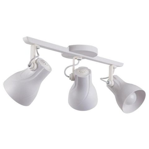 Spot Sobrepor Trilho Direcionável Octa Plus Branco 03 Lâmpadas E27 Bivolt Design Moderno Quarto/Sala