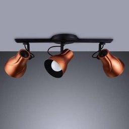 Spot Sobrepor Trilho Direcionável Octa Plus Cobre 03 Lâmpadas E27 Bivolt Design Moderno Quarto/Sala - 2