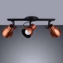 Ver imagem 2 de Spot Sobrepor Trilho Direcionável Octa Plus Cobre 03 Lâmpadas E27 Bivolt Design Moderno Quarto/Sala