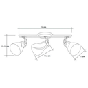 Ver imagem 4 de Spot Sobrepor Trilho Direcionável Octa Plus Cobre 03 Lâmpadas E27 Bivolt Design Moderno Quarto/Sala