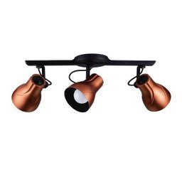 Spot Sobrepor Trilho Direcionável Octa Plus Cobre 03 Lâmpadas E27 Bivolt Design Moderno Quarto/Sala - 1