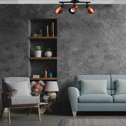 Spot Sobrepor Trilho Direcionável Octa Plus Cobre 03 Lâmpadas E27 Bivolt Design Moderno Quarto/Sala - 3