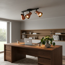 Ver imagem 4 de Spot Trilho Sobrepor Octa Plus Cobre 3 Lâmpadas E27 Direcionável Moderno