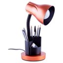 Ver imagem 1 de Luminária de Mesa Escritório Estudo Spiralle Porta Lápis Caneta Cobre