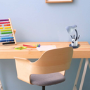 Ver imagem 3 de Luminária de Mesa Escritório Estudo Spiralle Porta Lápis Caneta Cinza