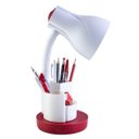 Ver imagem 1 de Luminária de Mesa Escritório Estudo Spiralle Porta Lápis Caneta Vermelha