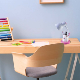 Luminária de Mesa Escritório Estudo Spiralle Porta Lápis Caneta Rosa Pink - 3