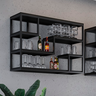 Prateleira Estante Moderna Estilo Industrial Factory 100x40x70 Cor mdf Preto - 1