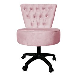 Kit Maca Estética Capitonê com Mocho e Escadinha Preto Slk Decor Reta Rosa Claro - 3