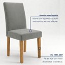 Ver imagem 6 de Conjunto de Jantar 6 Lugares com Mesa 180x90cm e Cadeiras Estofadas Cinamomo Cinza