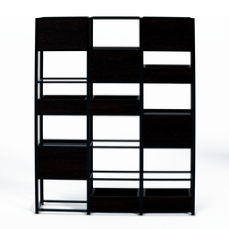 Estante Moderna Estilo Industrial Industry 100x40x200 Cor mdf Preto - 3