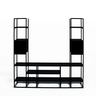 Estante Home para TV Moderna Estilo Industrial Geometric 200x40x250 Cor mdf Preto - 3