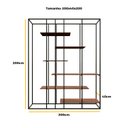 Ver imagem 3 de Estante Moderna Estilo Industrial Ladder 200x40x200 Cor mdf Preto