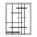 Ver imagem 2 de Estante Moderna Estilo Industrial Ladder 200x40x200 Cor mdf Preto