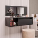 Ver imagem 1 de Penteadeira Camarim Suspensa 1 Porta Eva Preto