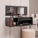 Ver imagem 3 de Penteadeira Camarim Suspensa 1 Porta Eva Preto