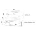 Ver imagem 4 de Penteadeira Camarim Suspensa 1 Porta Eva Preto